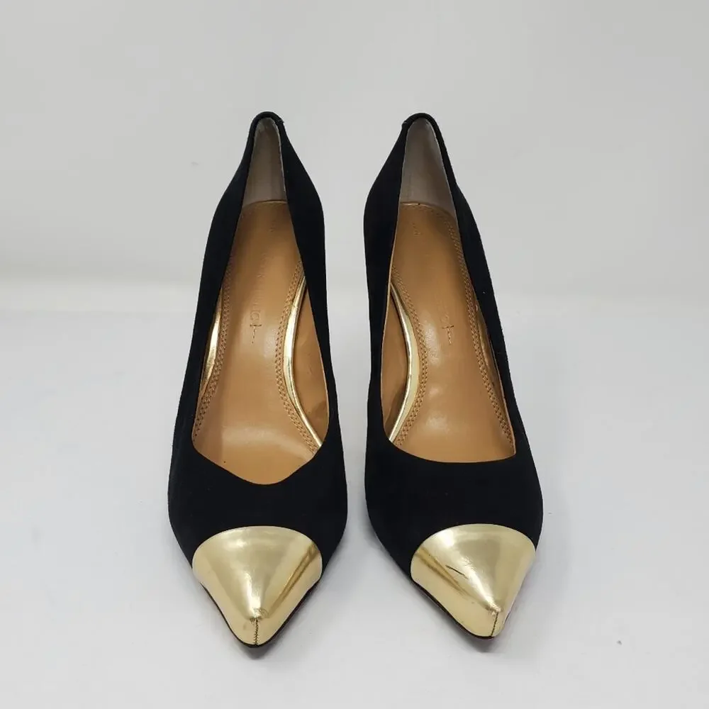 Banana Republic Black suede gold toe 5